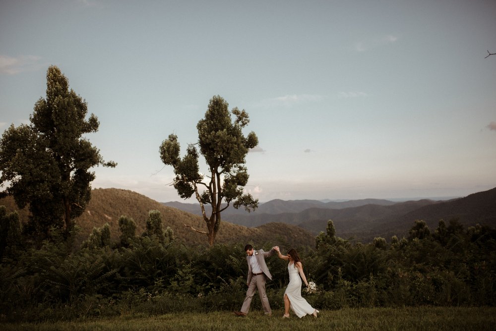 Sunset Elopement at Ravens Roost Overlook Blue Ridge Parkway Elopement Photographer in Virginia - White Sails Creative - Virginia Elopement Inspiration_101.jpg