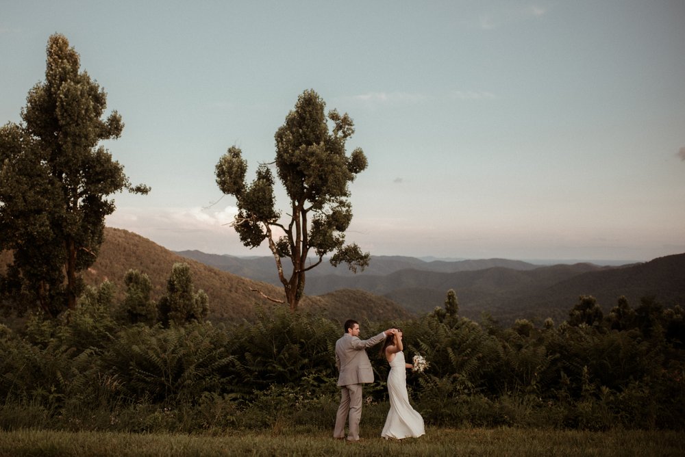 Sunset Elopement at Ravens Roost Overlook Blue Ridge Parkway Elopement Photographer in Virginia - White Sails Creative - Virginia Elopement Inspiration_103.jpg