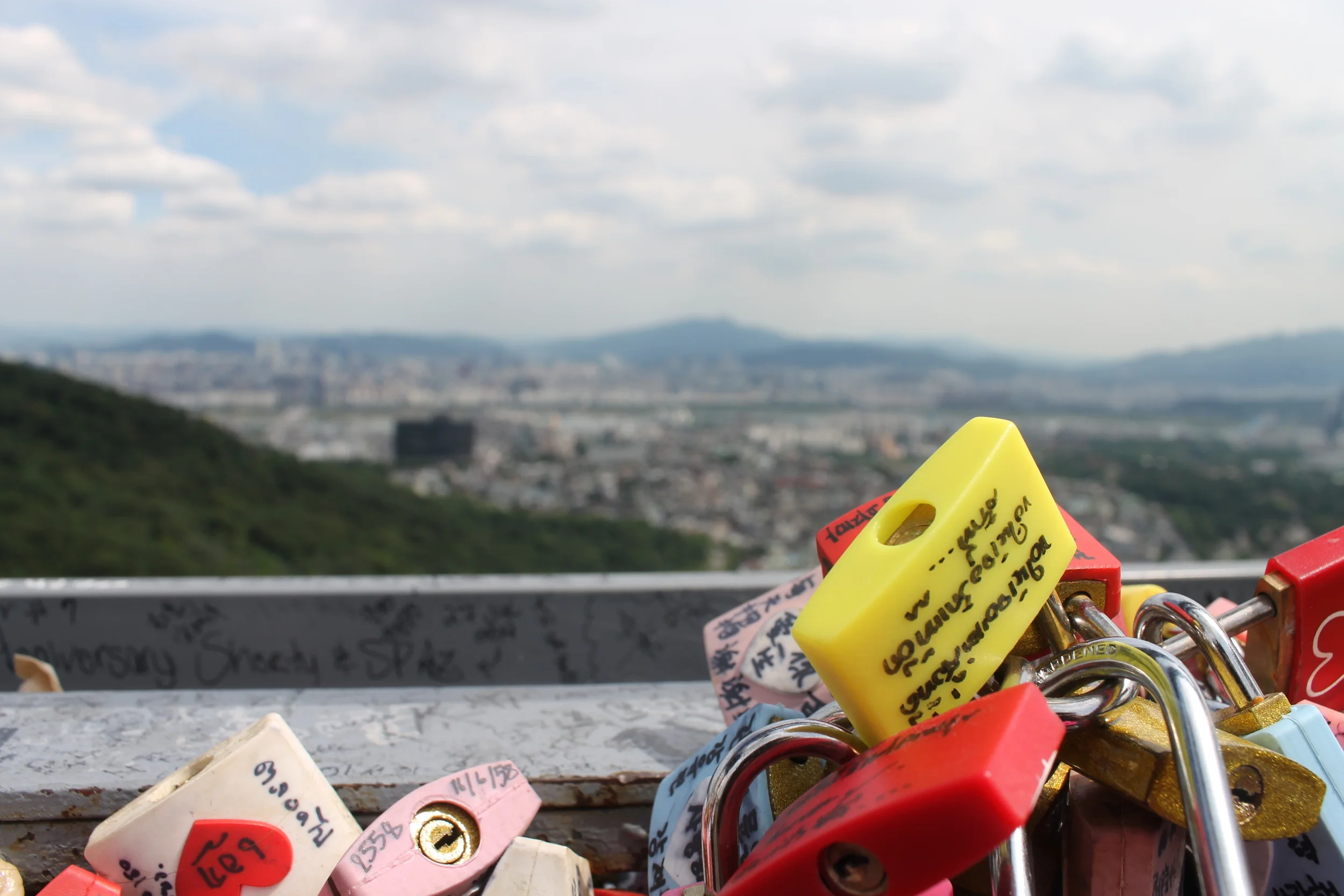  Love Locks on top of Seoul Tower