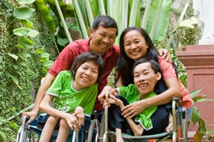 Van, her parents, and brother