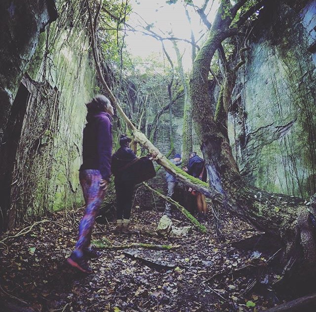 A beautiful tree in Galicia, Spain that has grown through an old church. What a powerful moment it was to share in that abandoned church with fellow pilgrims. Thank you, Sarah for capturing this beautiful photo of us in the breath taking place :)