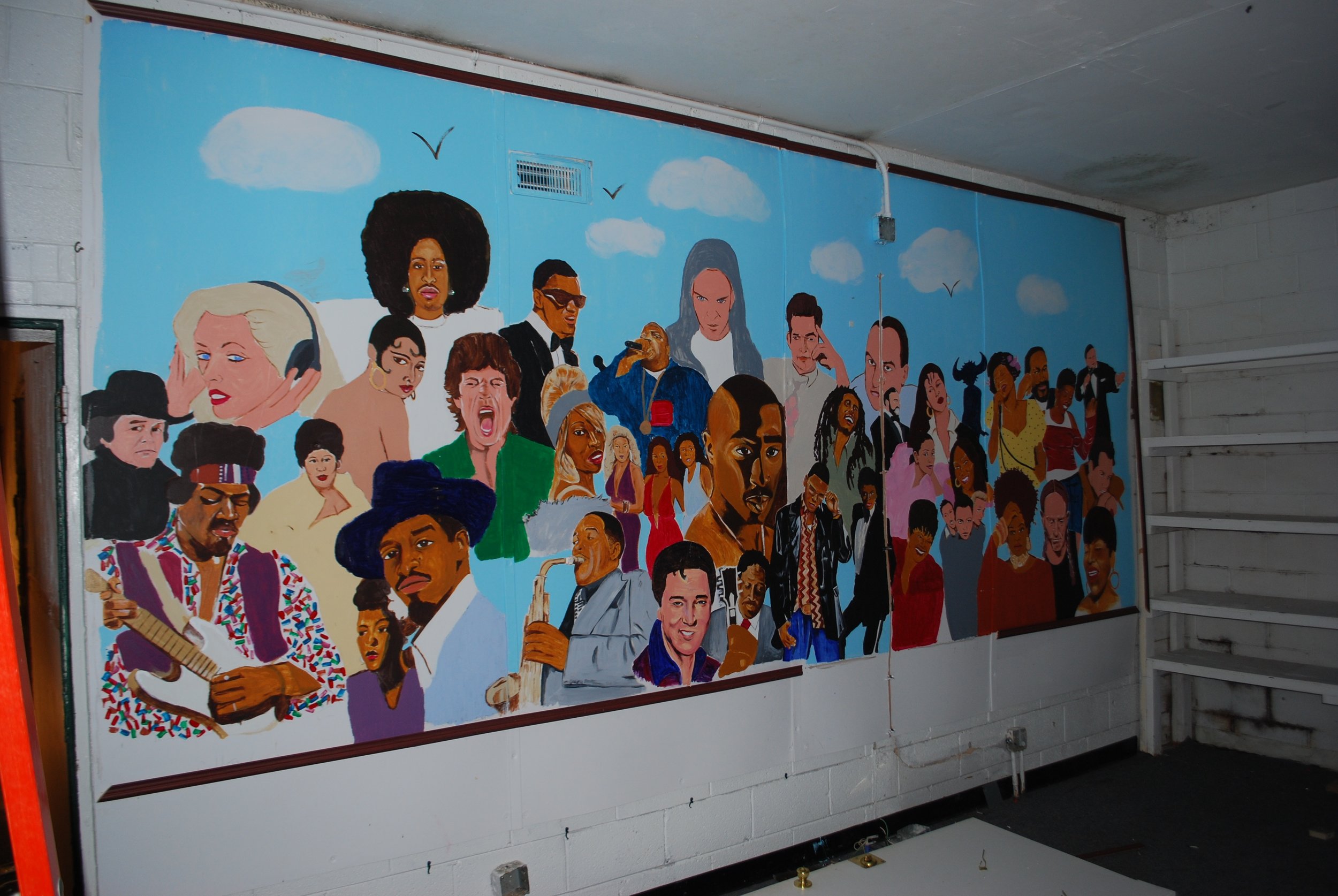 We salvaged this mural! It now resides in our conference room.