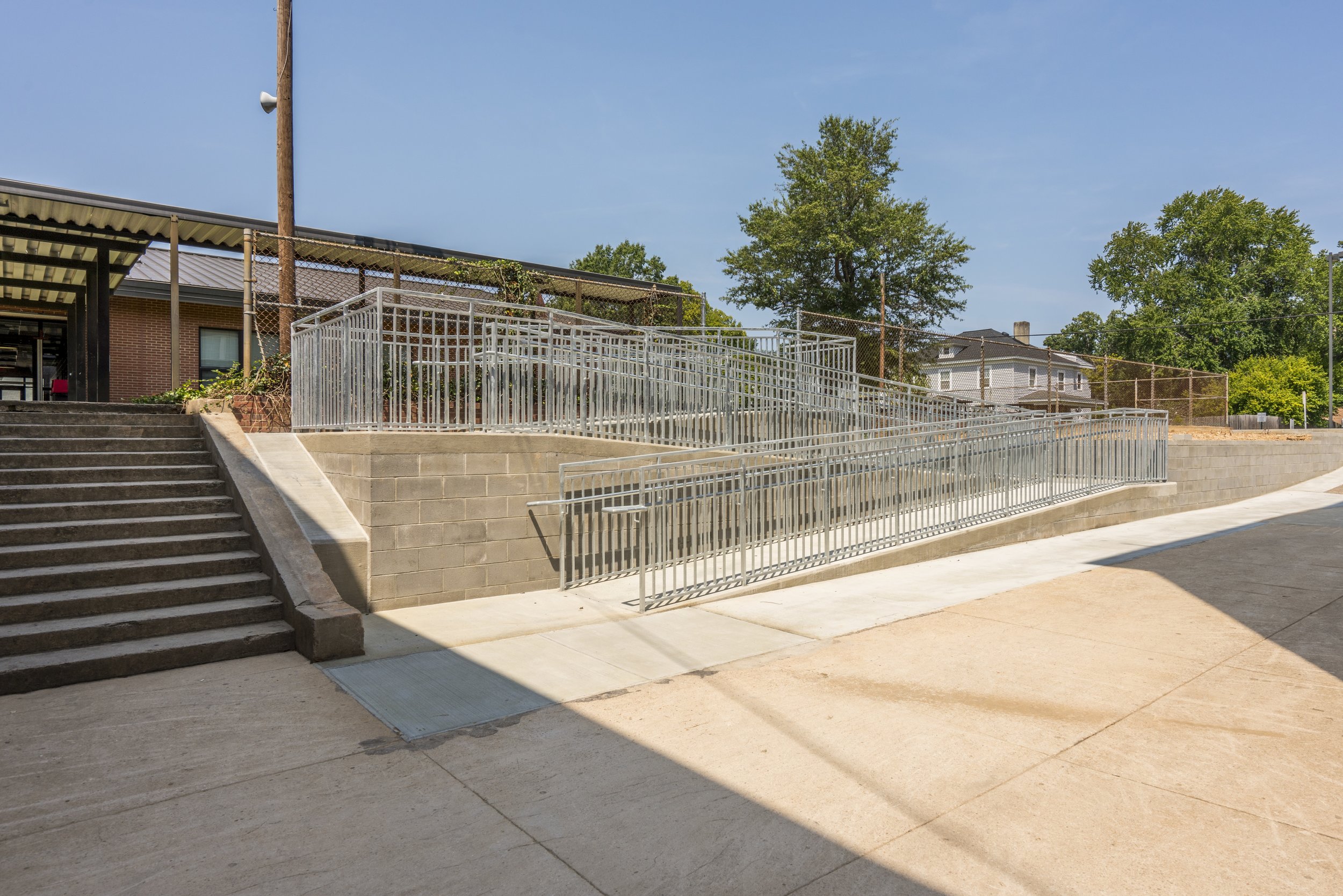  EXTERIOR HANDICAP ACCESSIBLE RAMPS added ramp between buildings 