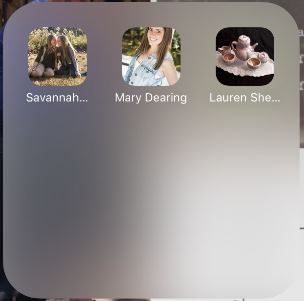 Personalized apps save to your home screen and have your own picture and name as the app.