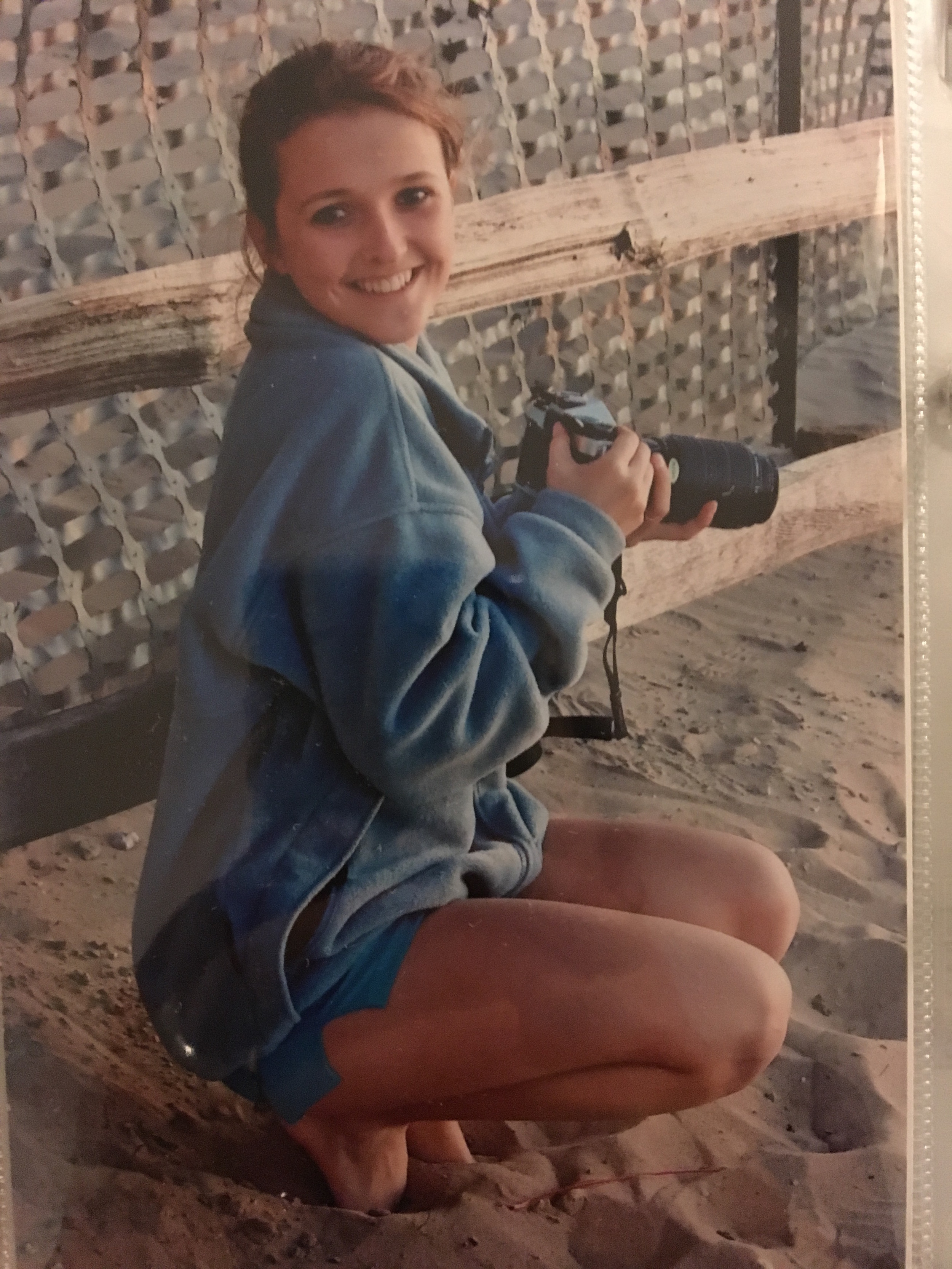 My first professional film camera. We went to Lake Michigan that summer to camp out near the beach.