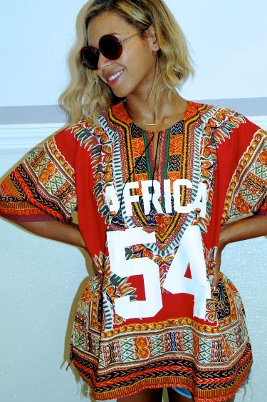 Beyoncé in a dashiki