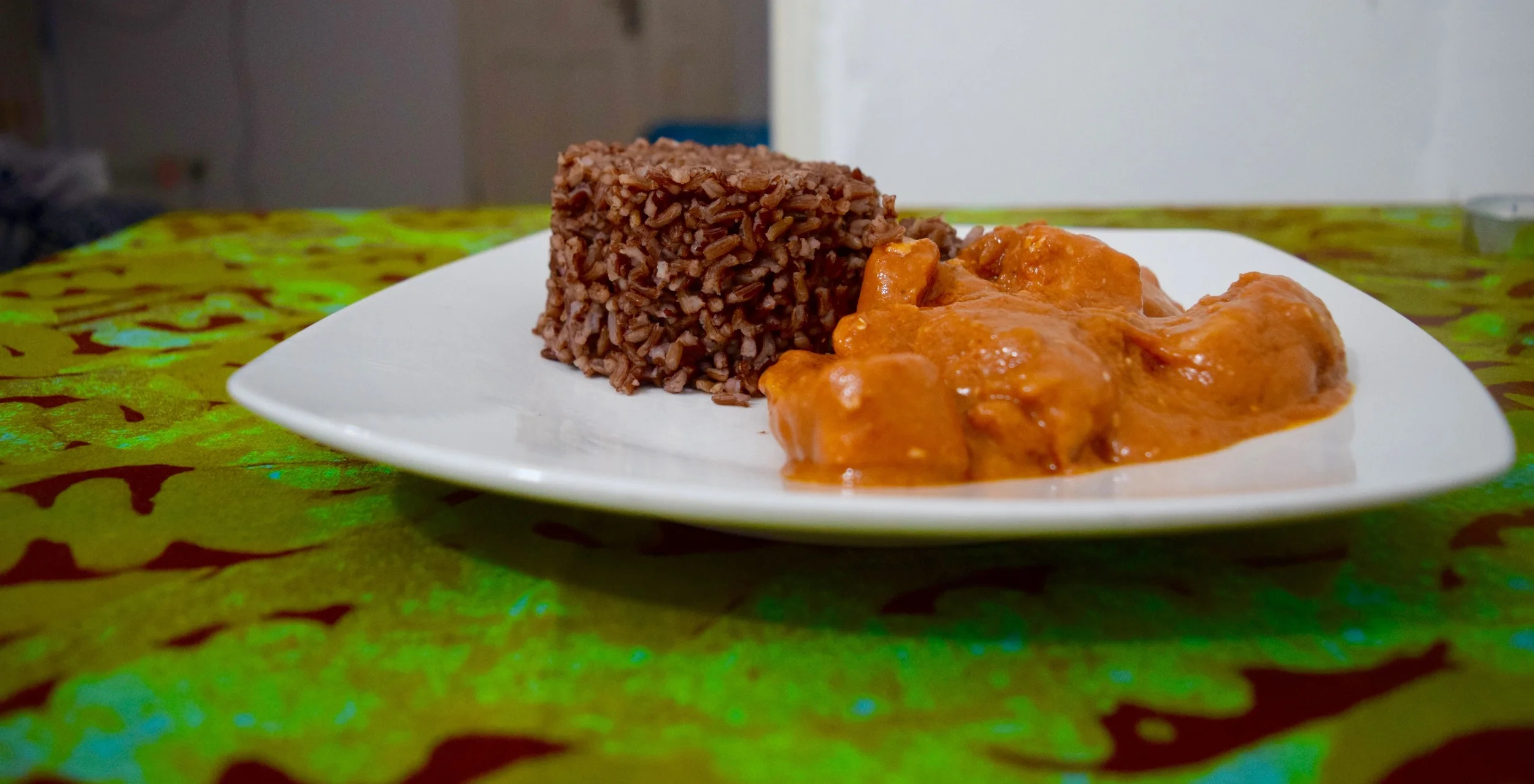 Domoda and brown rice.