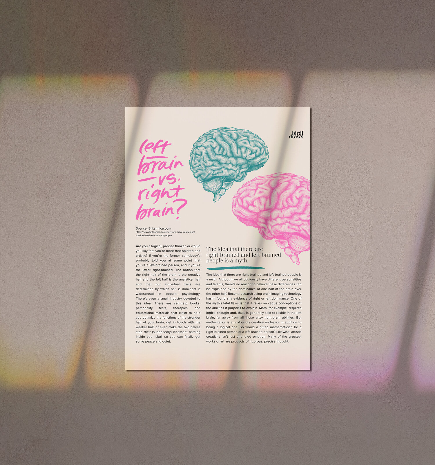  Brain preset used for an article design. Created using Photoshop 