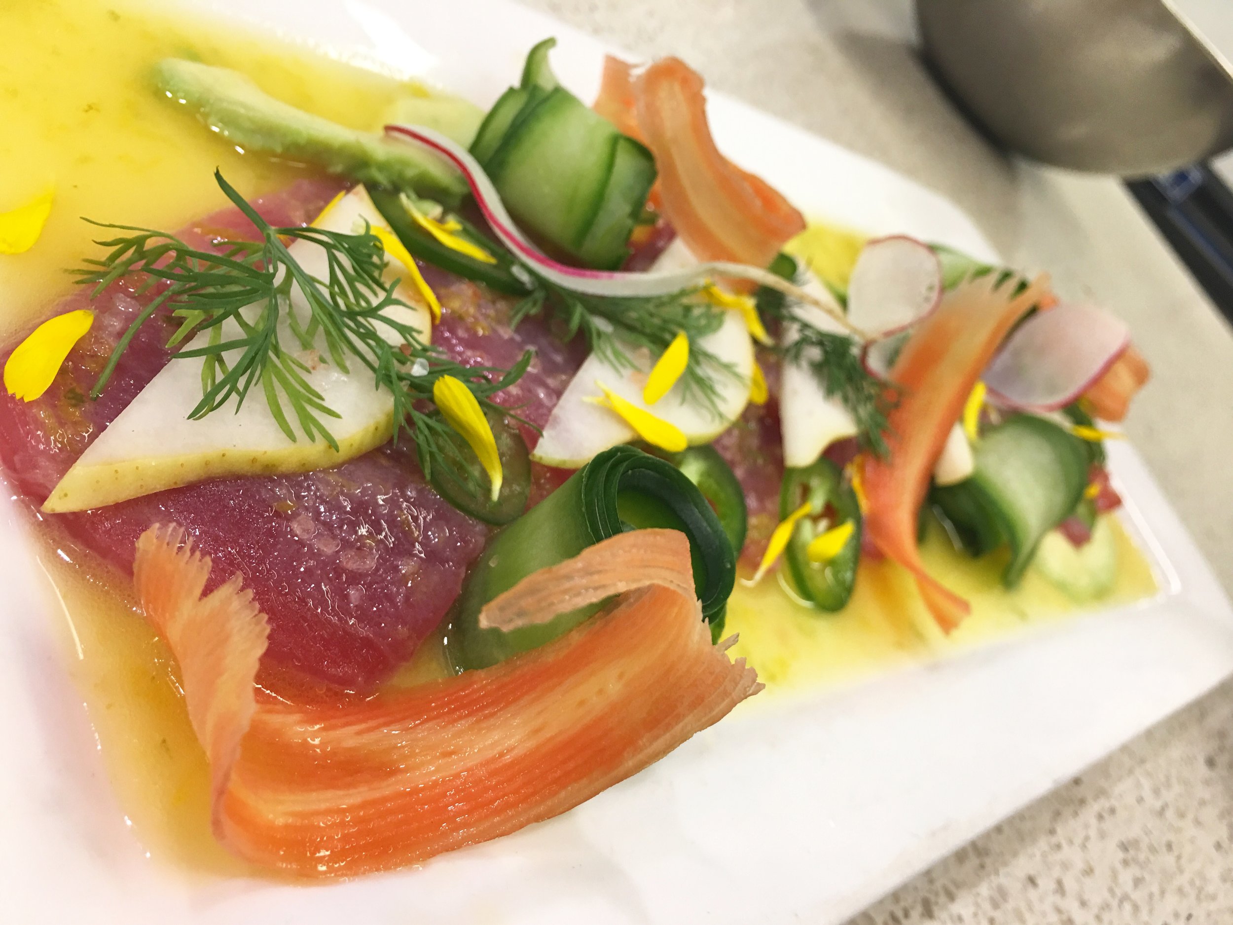 Yellow Fin Tuna & Pear Crudo - People En Español Festival 