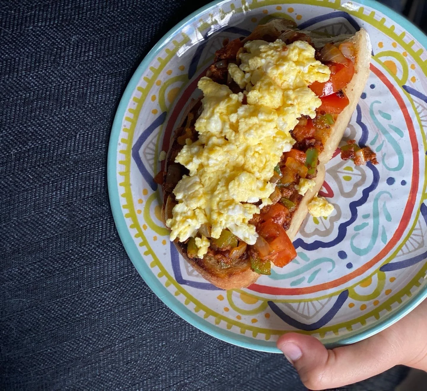 Chorizo Toast with Soft Scrambled Eggs