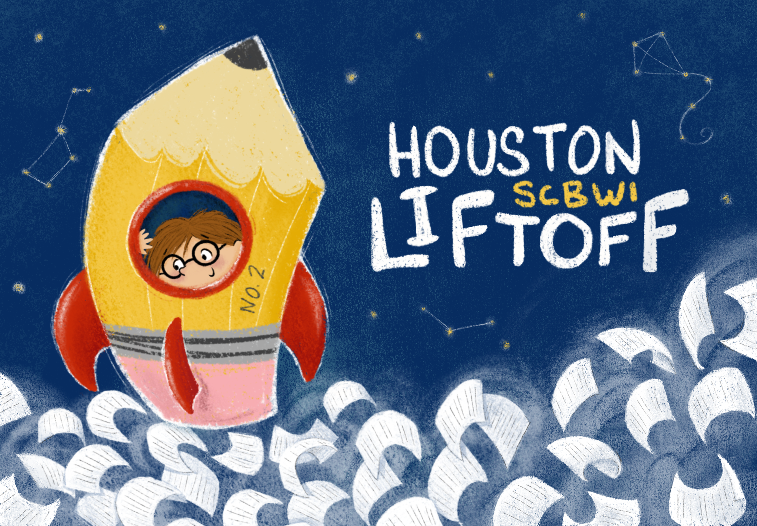 Houston SCBWI Liftoff Logo