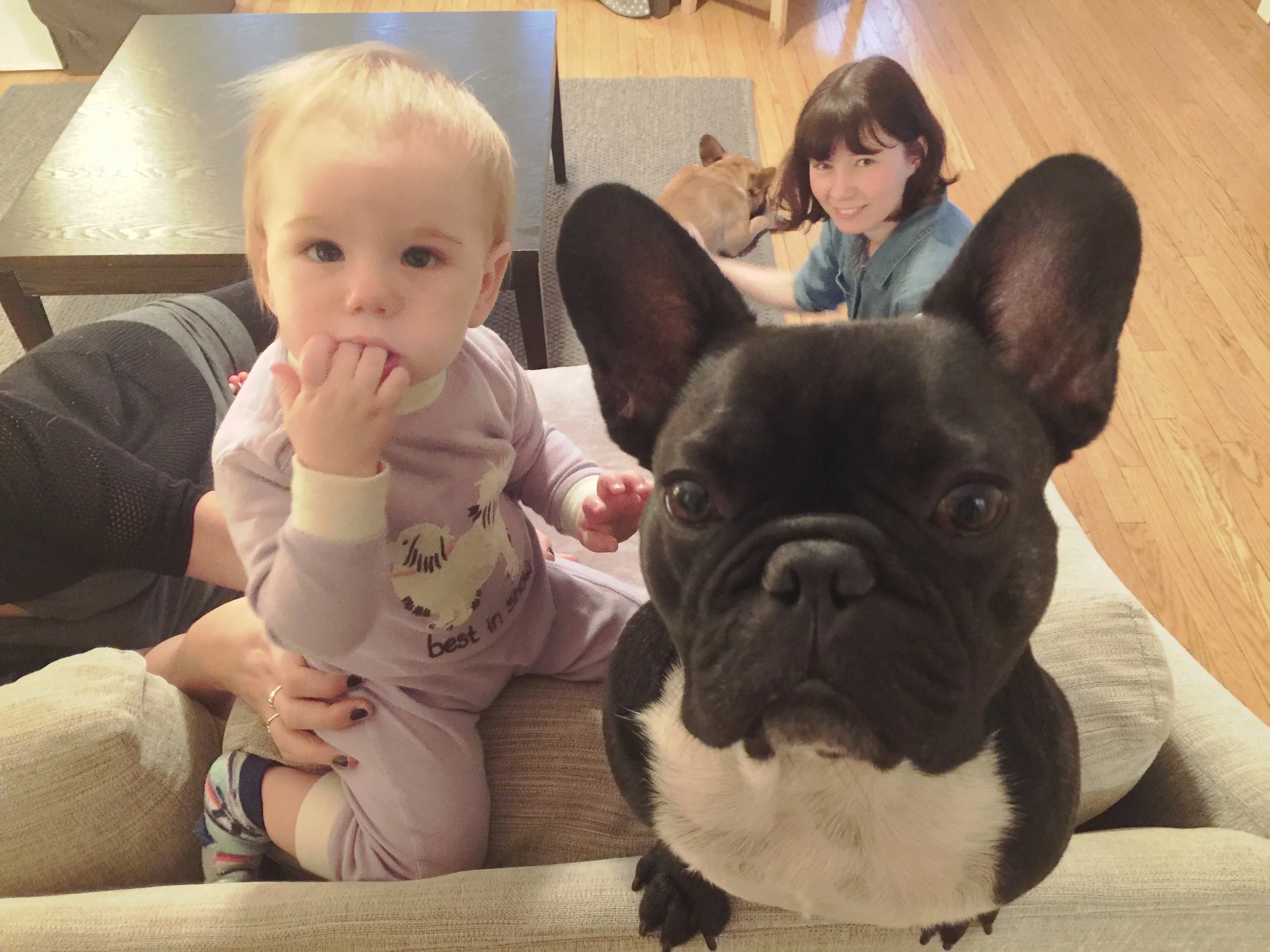 HI GUYS!! Check it out and stuff!! Me plus Baby Brooklyn are hanging out on the chestercouch!! ..........