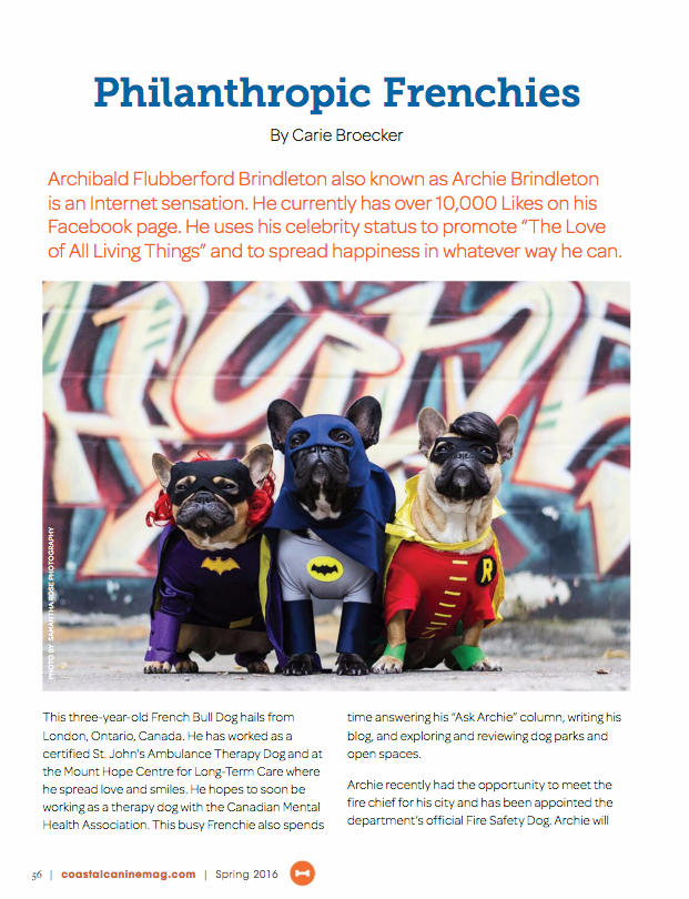 COASTAL CANINE MAGAZINE ARTICLE!! (article and charity contest)