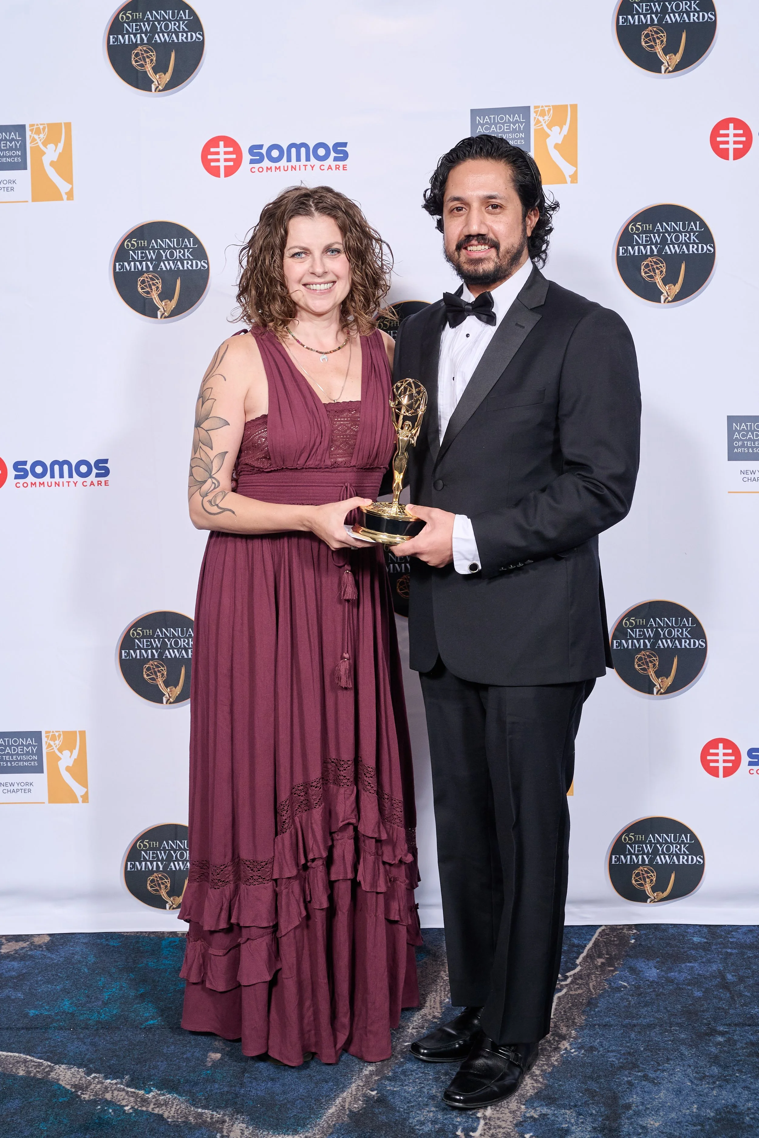 Celebrating a collaborative win at the New York Emmy Awards — where teamwork and storytelling took center stage.