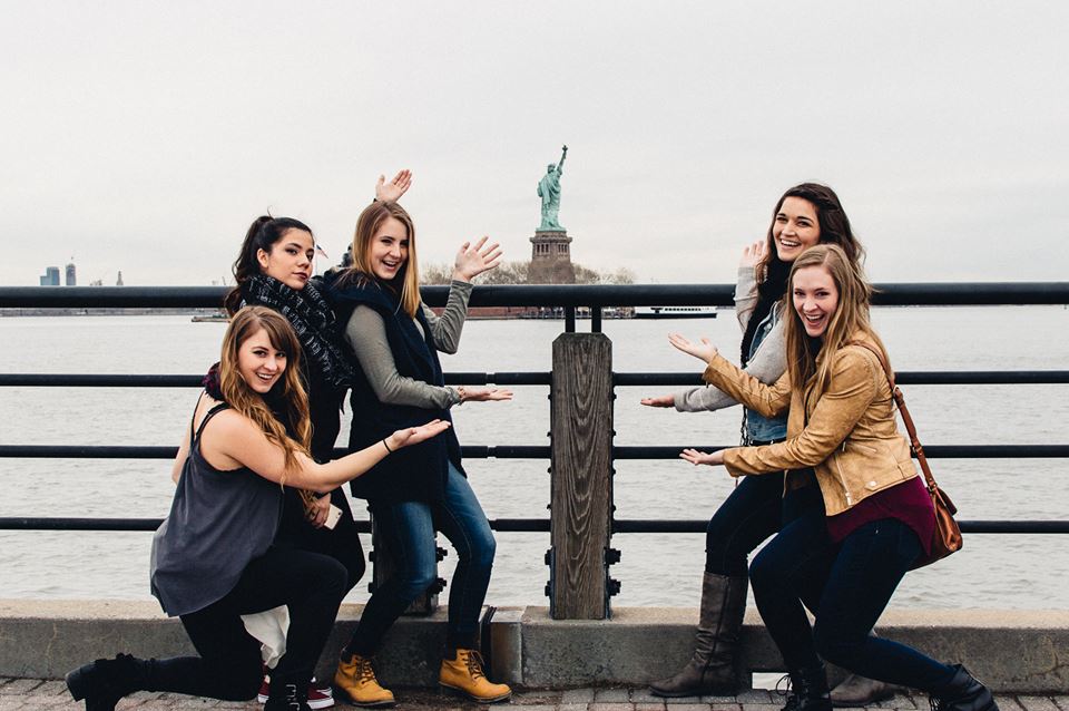 My friends and I on our first day in New York City. We were on our way to meet our English friend who was also visiting.