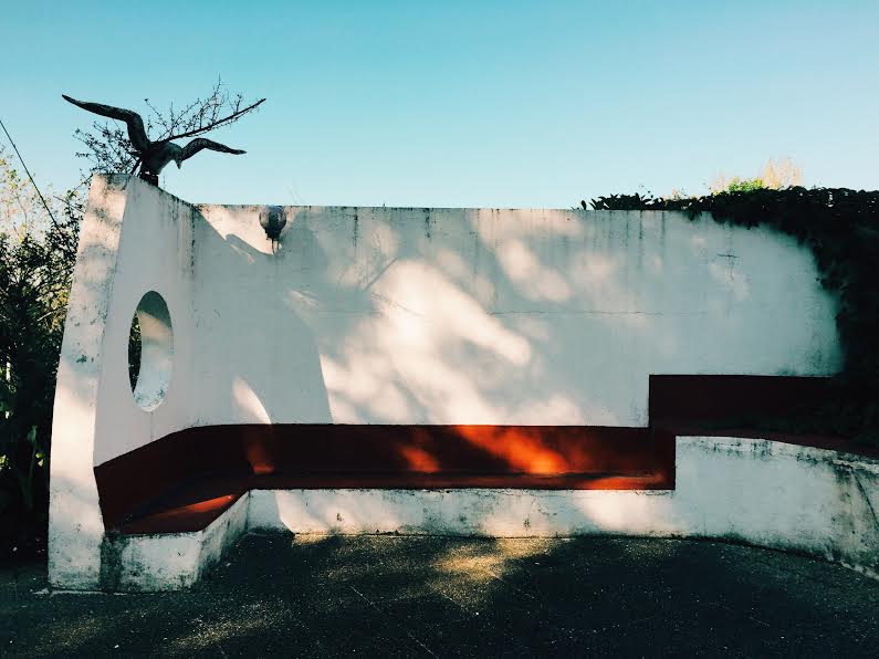 The seating near the pool
