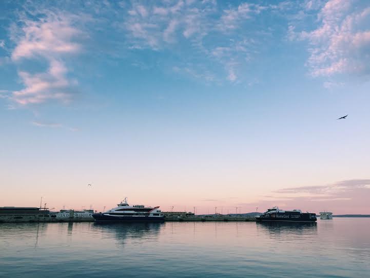 7.19 / 5:47 ante meridiem // The night before I had arrived in Split fairly late. I had to wake up at 5:00 am to catch my bus from Split to Kotor. The morning walk to the bus was so beautiful! I did miss my bus, though, because I thought I knew where the bus station was and I was wrong. Turned out that I was able to hop on another bus leaving at that moment with 1 seat left. I had to pay triple the price in the end and instead of a direct route I had to have a 4 hour wait for another bus to connect me to Kotor, Montenegro but that's the travel life for you. 