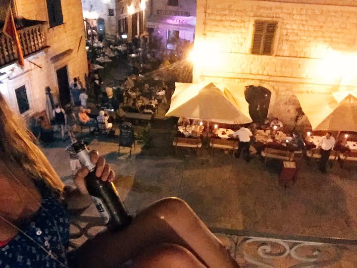 7.22 / 9:22 post meridiem // The hostel I was staying at in Old Town Kotor (Hostel Montenegro) was amazing. The dining area had a window with a large sill that I would sit on top of, about 3 stories high, and drink a beer while listening to the live music. Kotor always has beautiful music playing every night. 