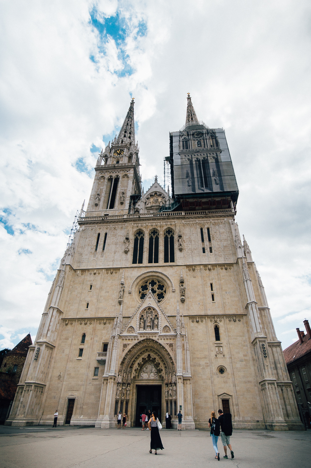 Cathedral of the Assumption of the Blessed Virgin Mary (longest Cathedral name ever?). This Cathedral is always under construction because it is made of limestone, which is not the sturdiest in weather conditions. It's also the tallest building in Croatia. 