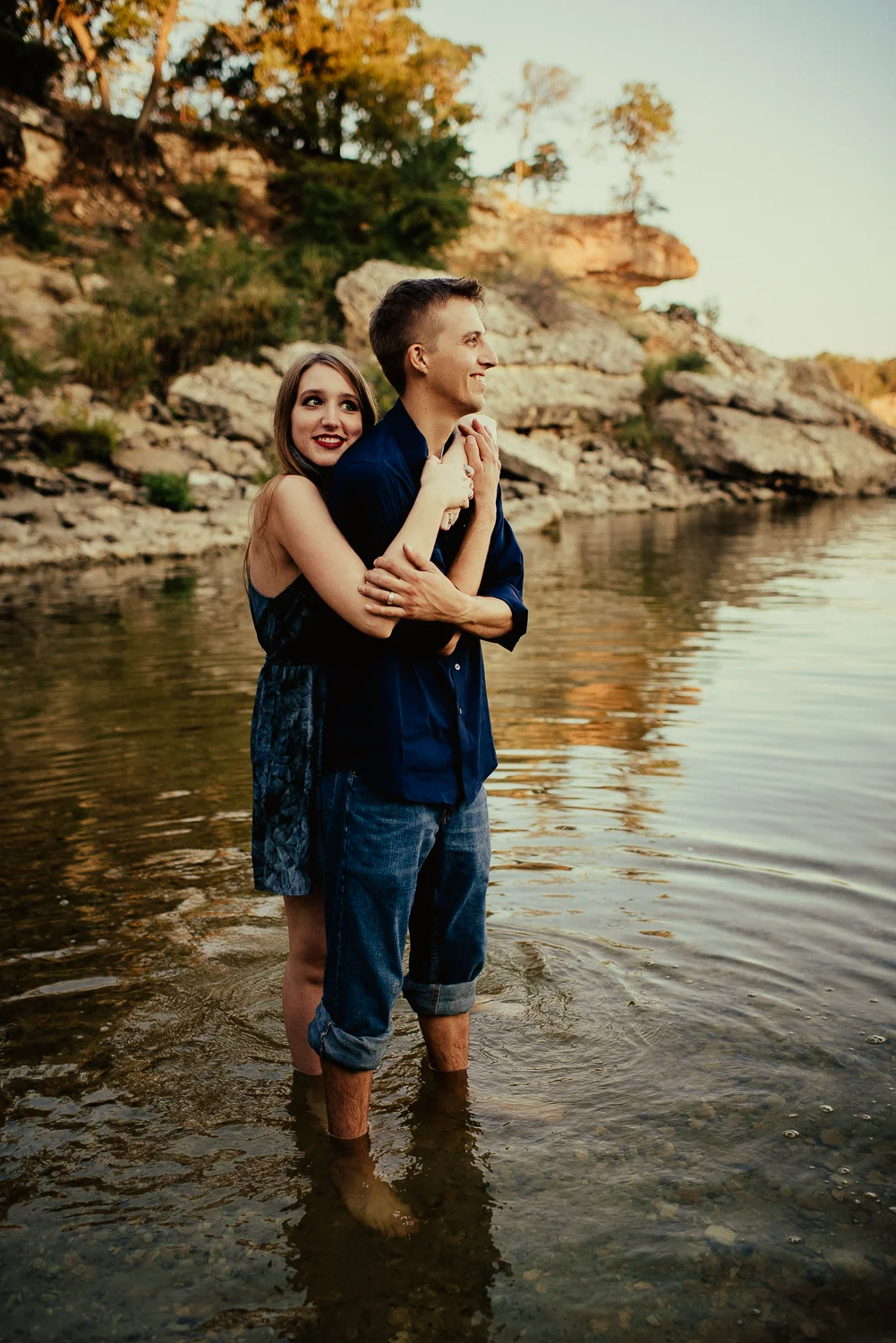 Couples Sunrise Lake Session Dallas Fort Worth