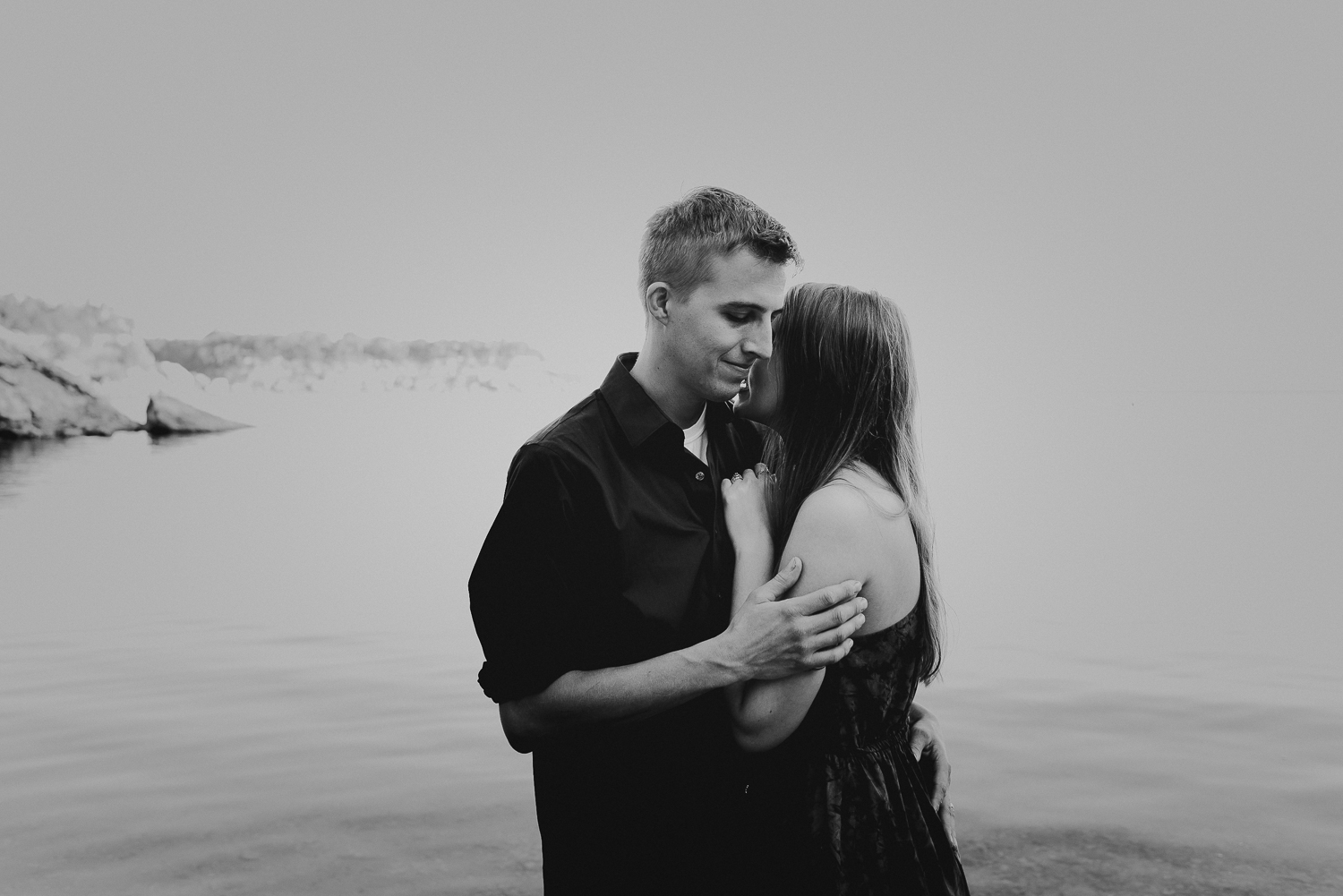Couples Sunrise Lake Session Dallas Fort Worth