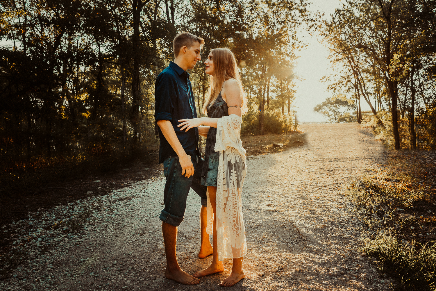 Couples Sunrise Lake Session Dallas Fort Worth