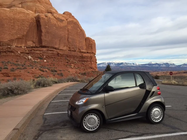 Getting closer—and look, no more snow! No snow = a happy Smart car. <knock on the wood> :)