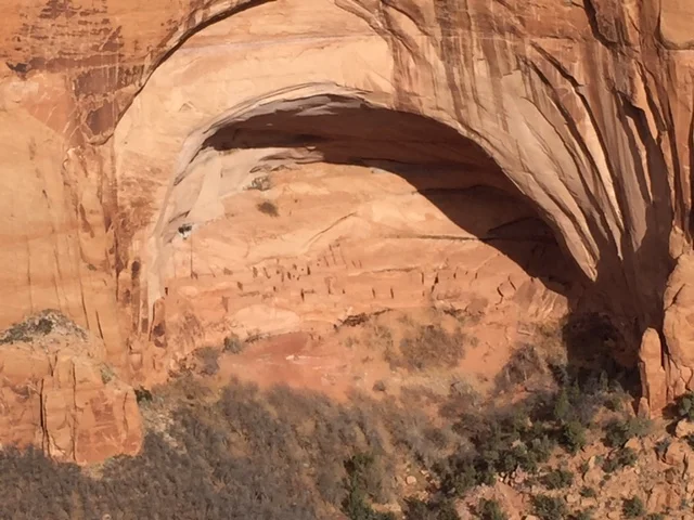 Inside of this alcove on the Navajo reservation is Betatakin, a series of cliff dwellings of the Ancestral Puebloan People. It was one of the most inspiring sights I've ever seen.