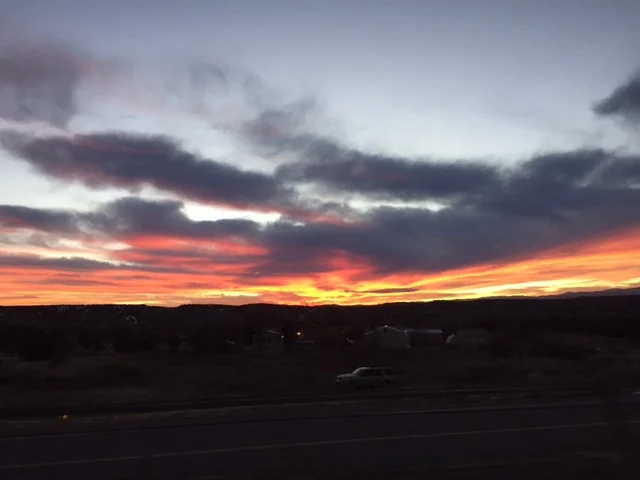 One of New Mexico's legendary sunsets. Ahhhh.
