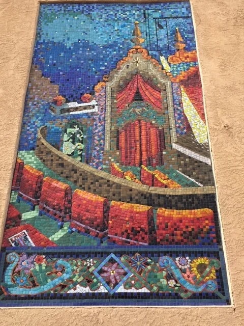 A gorgeous mosaic in Santa Fe's downtown Plaza made by local students