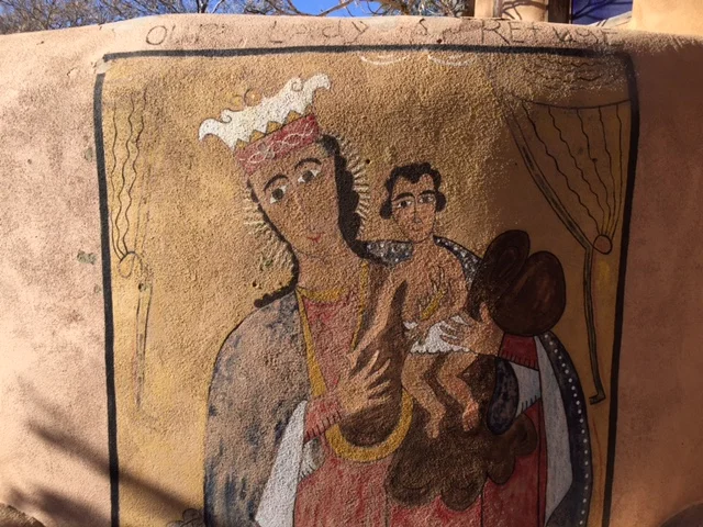 Our Lady of Refuge—a mural in Old Town, Albuquerque, NM