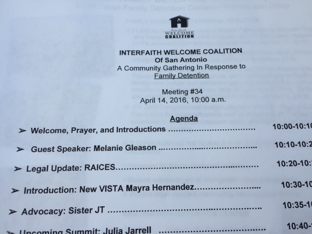 Glad to speak at the San Antonio IWC meeting this week & share about what it's been like working at different detention centers. #EndFamilyDetention
