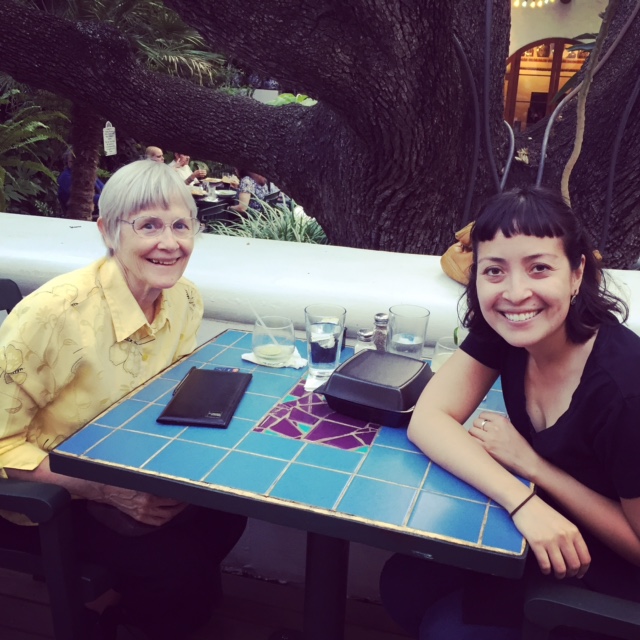 These stories help keep me afloat: Sister Cathy also lives at the convent I've been staying at here in San Antonio. She and I both grew up in Lowell, MA & even went to the same high school (NDA alum!). Tonight, we had margaritas (Sister C can hang) and talked about our childhood neighborhoods, life these days in Texas, & progressive politics. Even when on the road, I'm amazed at how some of those roads lead back home. And home is a lot of places these days. I can't wait for the next connection.