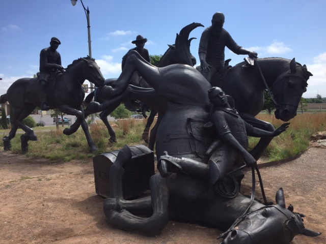 Located in downtown Oklahoma City: a reenactment of the Land Rush of 1889.