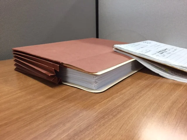 Working on a Board of Immigration Appeals (BIA) brief.