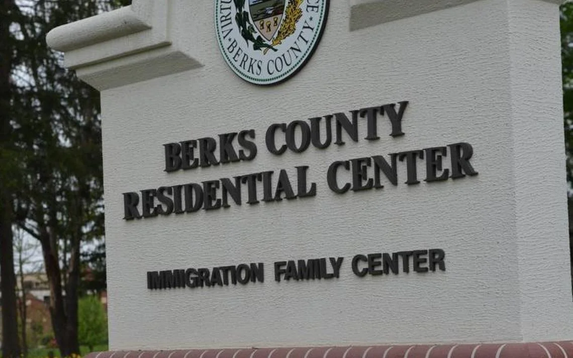 In front of Berks Detention Center in Leesport, Pennsylvania (photo courtesy of Human Rights First)