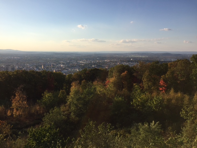 The view of Reading, PA from up above