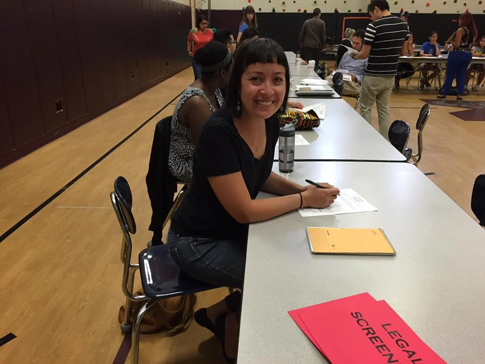May-August 2016—Chicago, IL working with the National Immigrant Justice Center. This was me volunteering one Saturday at a DACA clinic at a local middle school.