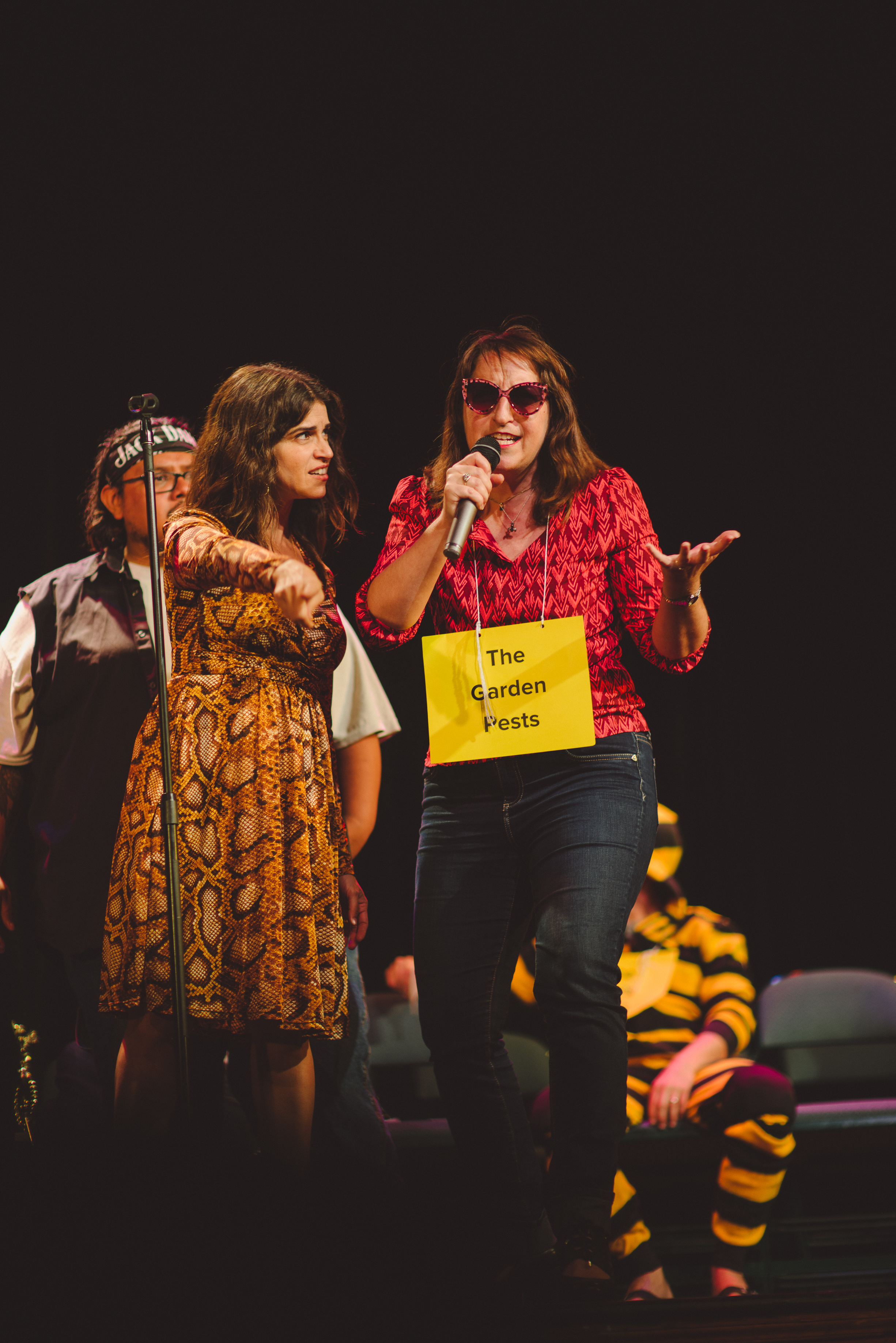 Rebecca Feldman and Speller at The Spelling Bee Company show