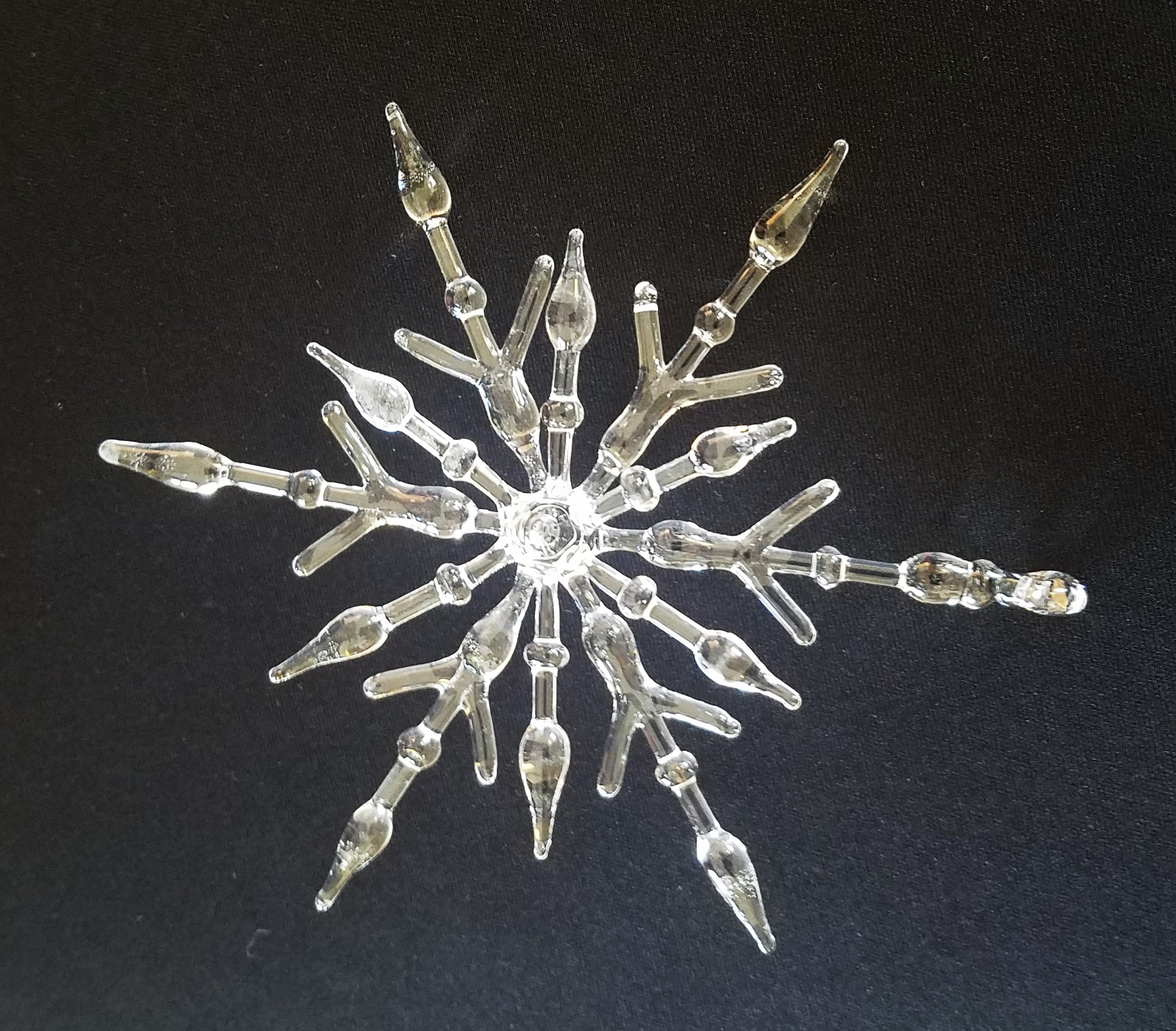 Small Glass Snowflake – The Glass Station Studio and Gallery