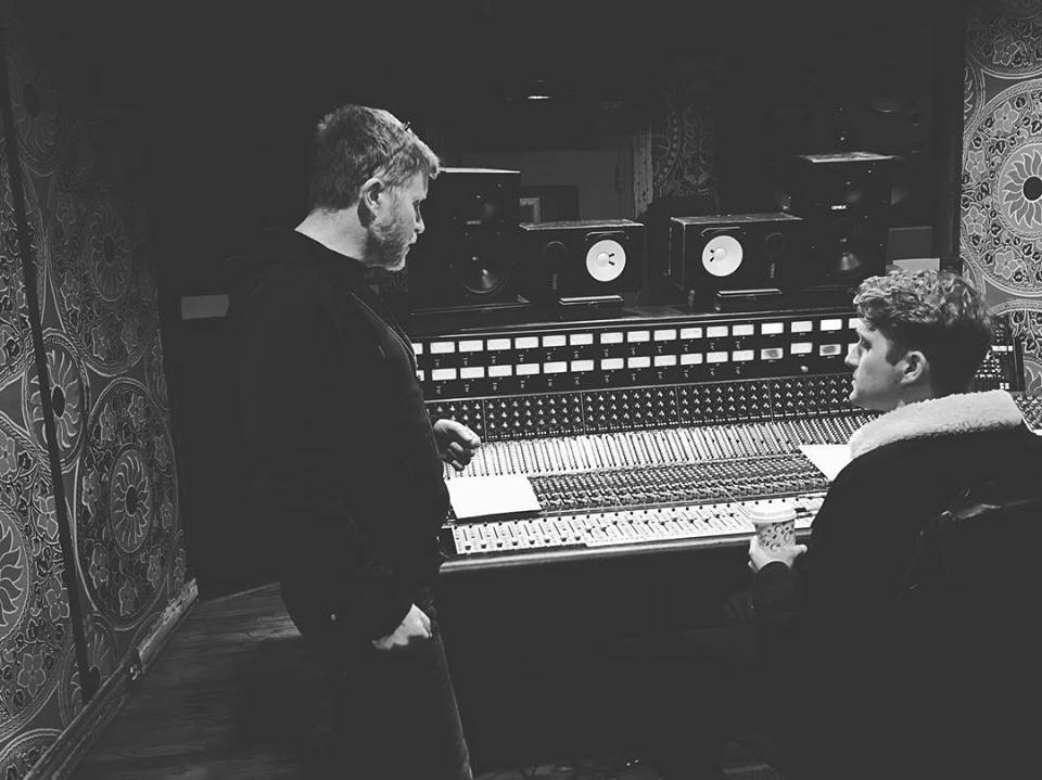 tracking vocals on "Brooklyn" w/ producer Matt Rollings. Nashville, TN. January 2016.