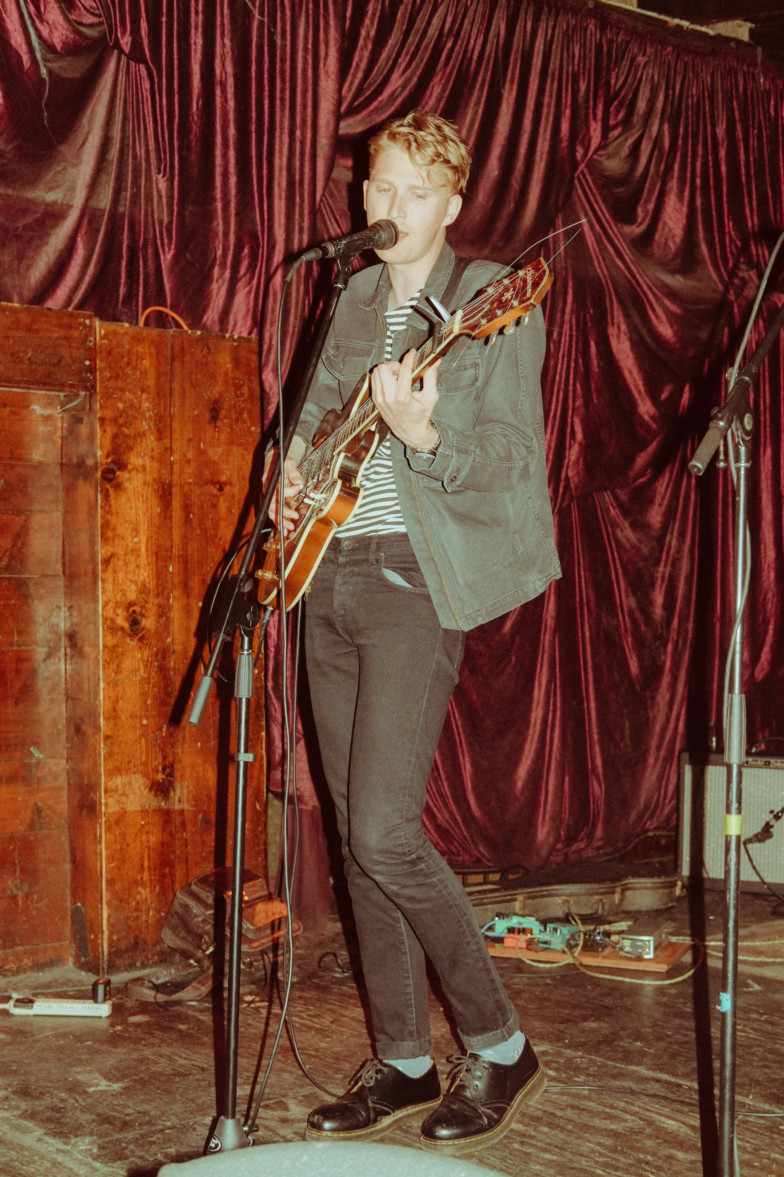 Performing on electric in Nashville, TN at The End. Photo by Marcus Maddox. May 9, 2018.