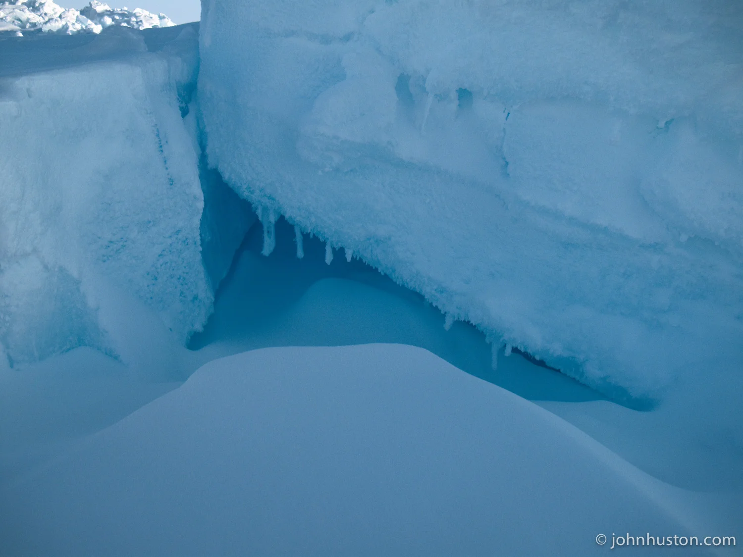 An Arctic ice cave.