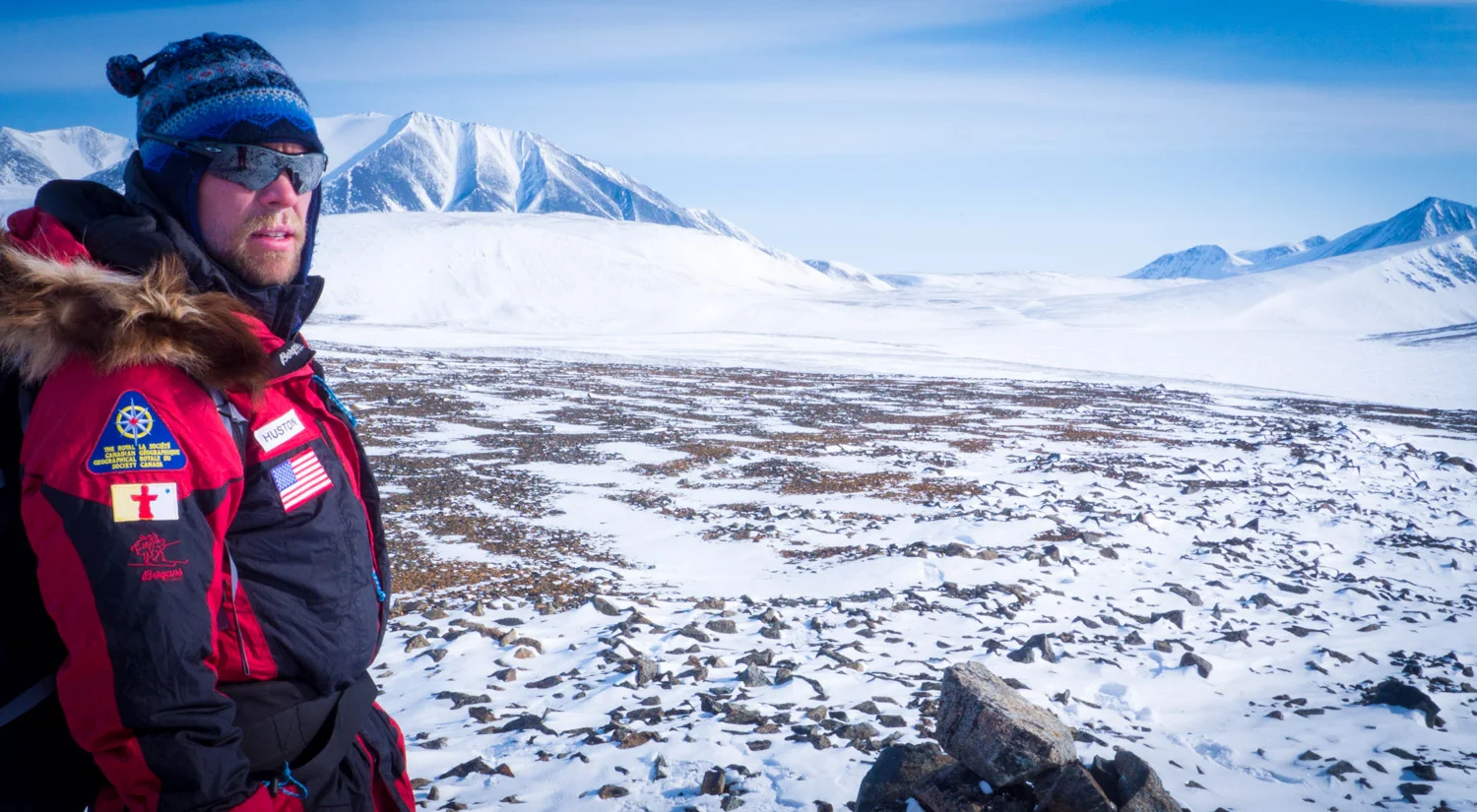 John Huston on the northern coast of Ellesmere Island, Canada. © Hugh Dale-Harris