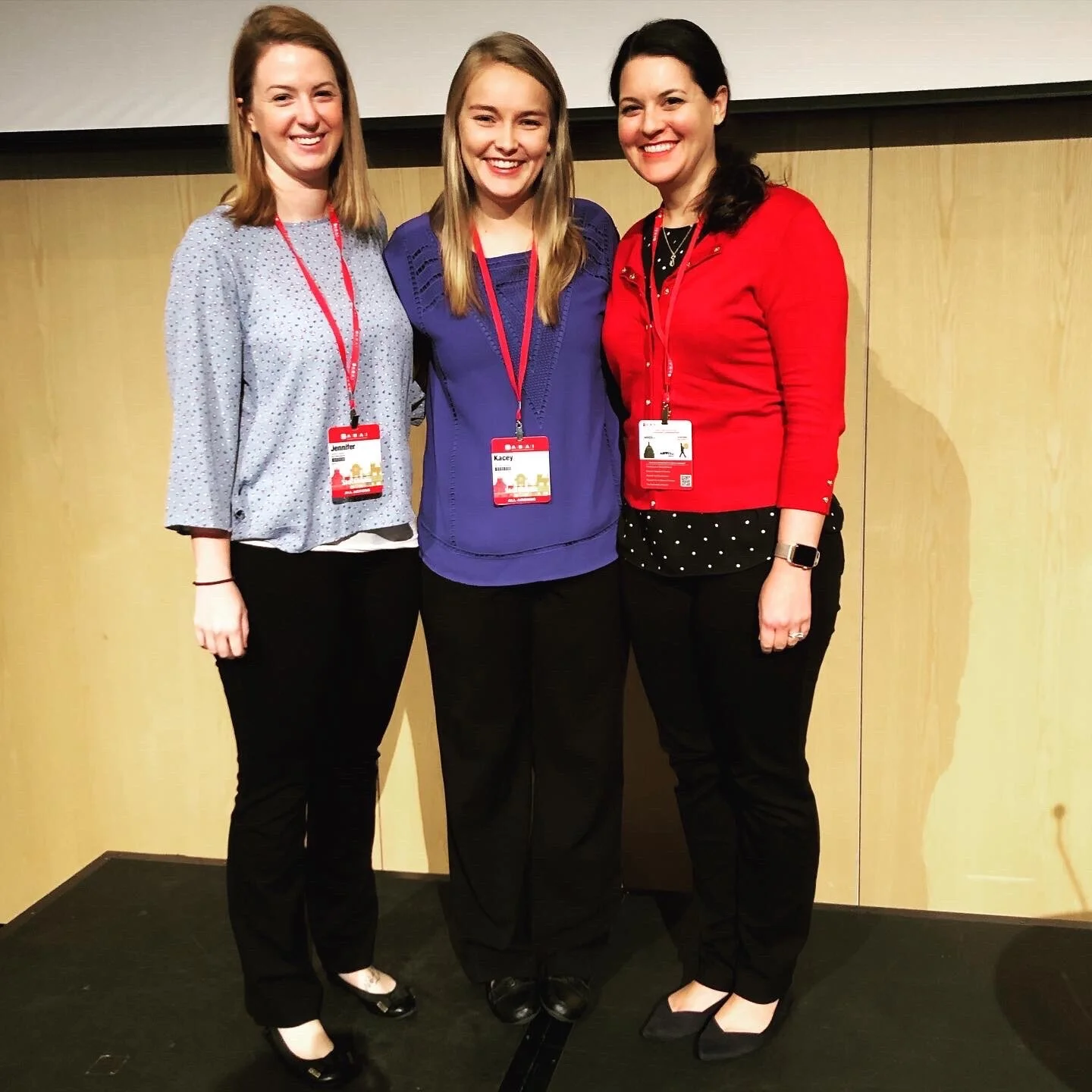 Jenni Owsiany, Kacey Finch, and Dr. Kestner (Left to right) presented a symposium on translational research on choice.