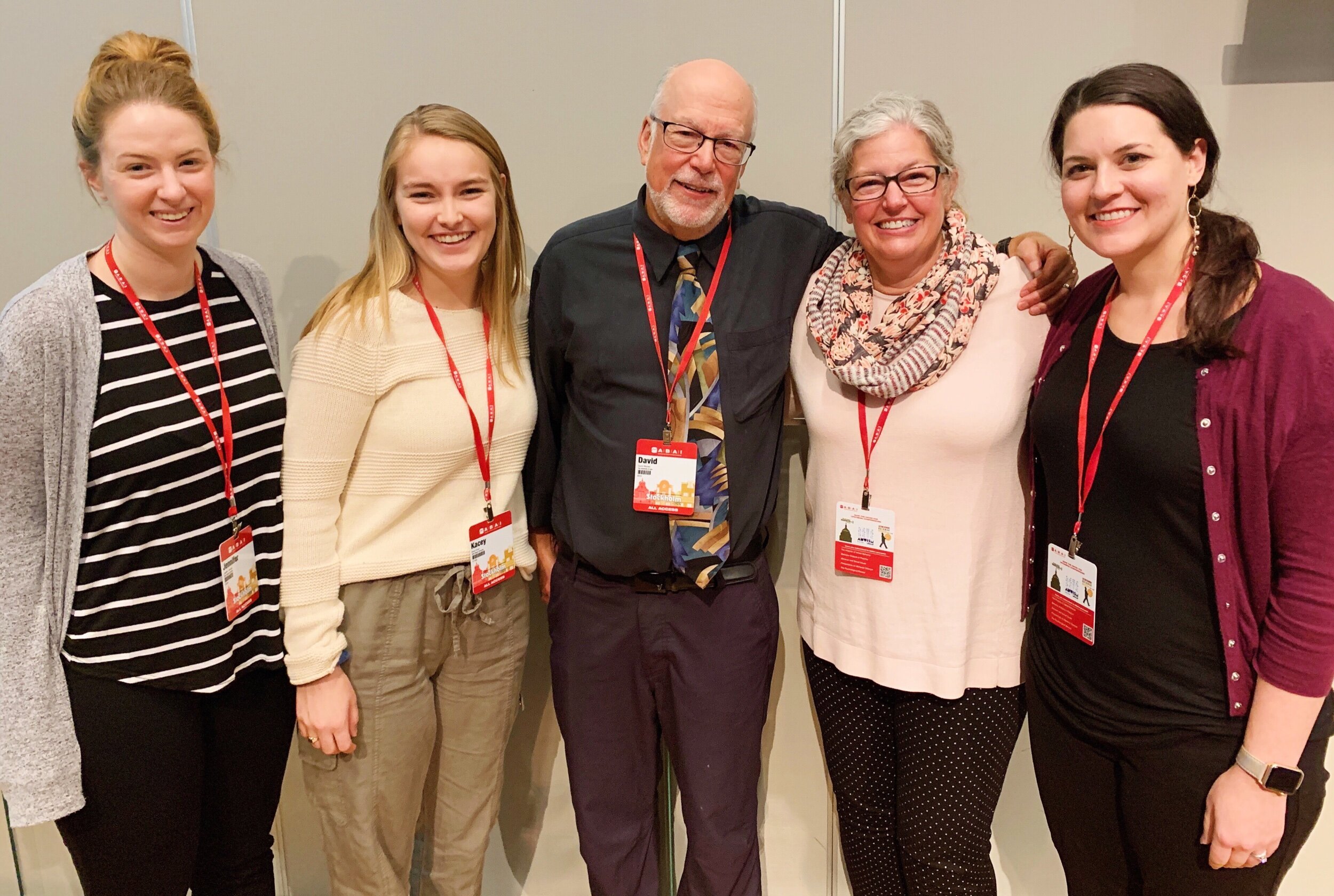 At the conference, we were able to unite 4 generations of the academic family tree. (From left to right: Jenni Owsiany, Kacey Finch, Dave Wacker, Stephanie Peterson, Katie Kestner)