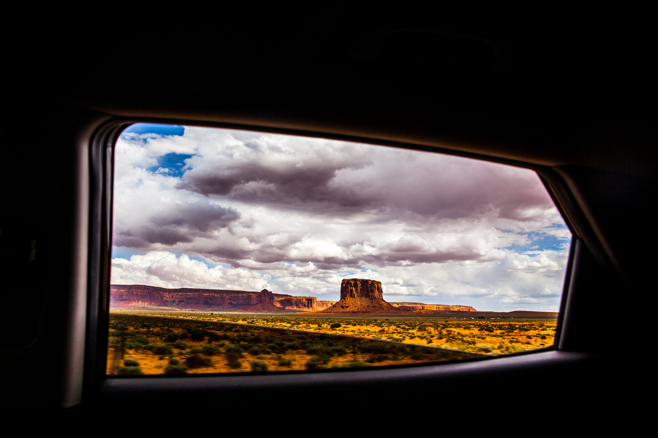Car window view, Arizona, 2015