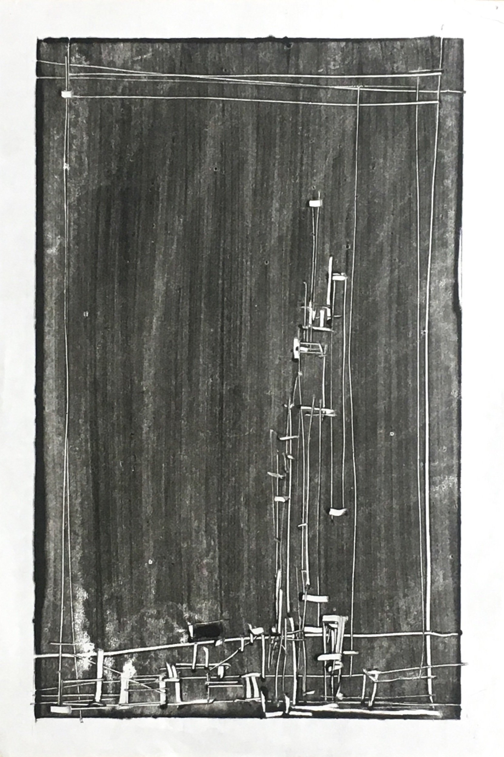 Encaustic Monotype 2017 Encaustic on rice paper. 18” x 20” inches