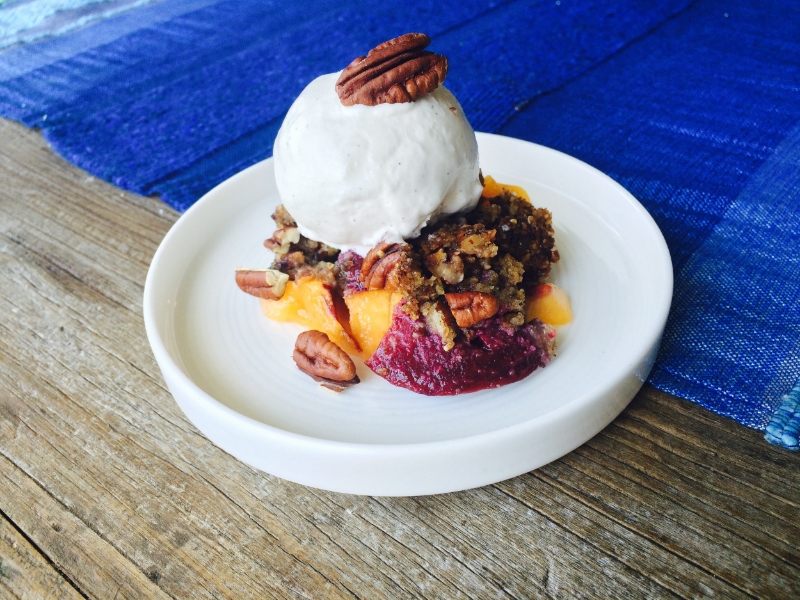 Stone Fruit Crumble aka Orgasm Crumble © Chef Jöne Pan