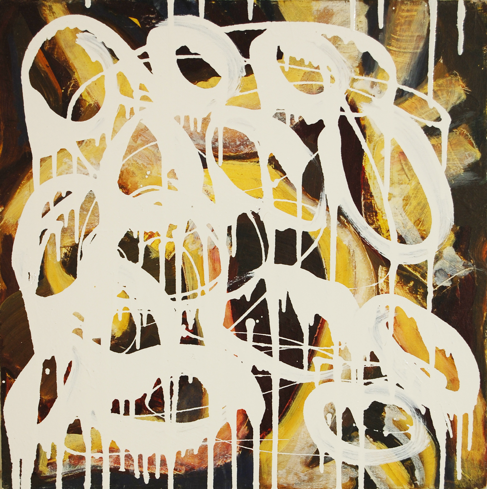  Three Strides, 22” x 22” &nbsp;Oil on Canvas, 2012  